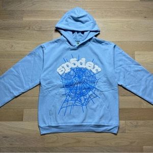 NEW Spider Worldwide × Young Thug Sp5der Sky Blue Hoodie Sz S-XL